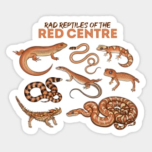 Rad Reptiles of the Red Centre Sticker